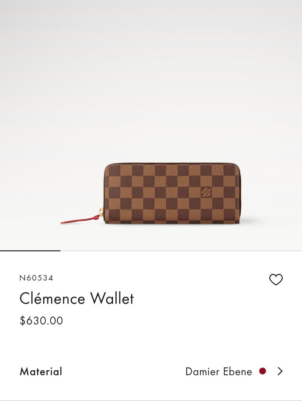Louis Vuitton Damier Ebene Brown Check Zip Around Wallet - Picture 10 of 10